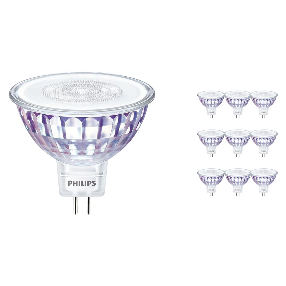 Multipack 10x Philips LEDspot VLE GU5.3 MR16 7W 830 60D (MASTER) | Warm White - Dimmable - Replaces 50W Multipack 10x Philips LEDspot VLE GU5.3 MR16 7W 830 60D (MASTER) | Warm White - Dimmable - Replaces 50W
